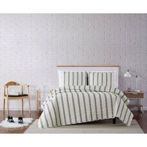 Truly Soft -  Everyday Twin Extra Long Millenial Stri Ivory/Black